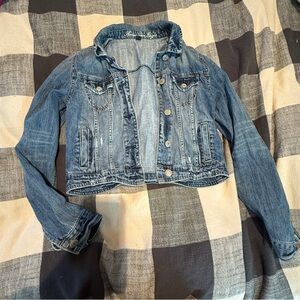 American Eagle Outfitters Cropped Jean Jacket medium